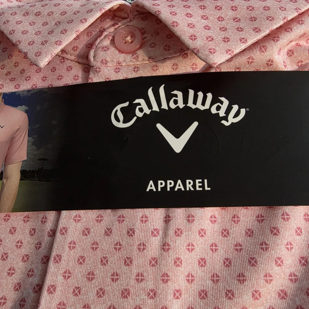 Callaway Golf Men's Pink Polo Shirt Size Large - Picture 7 of 9